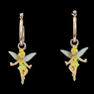 Disney Tinkerbell Hoop Earrings. Excellent Condition!